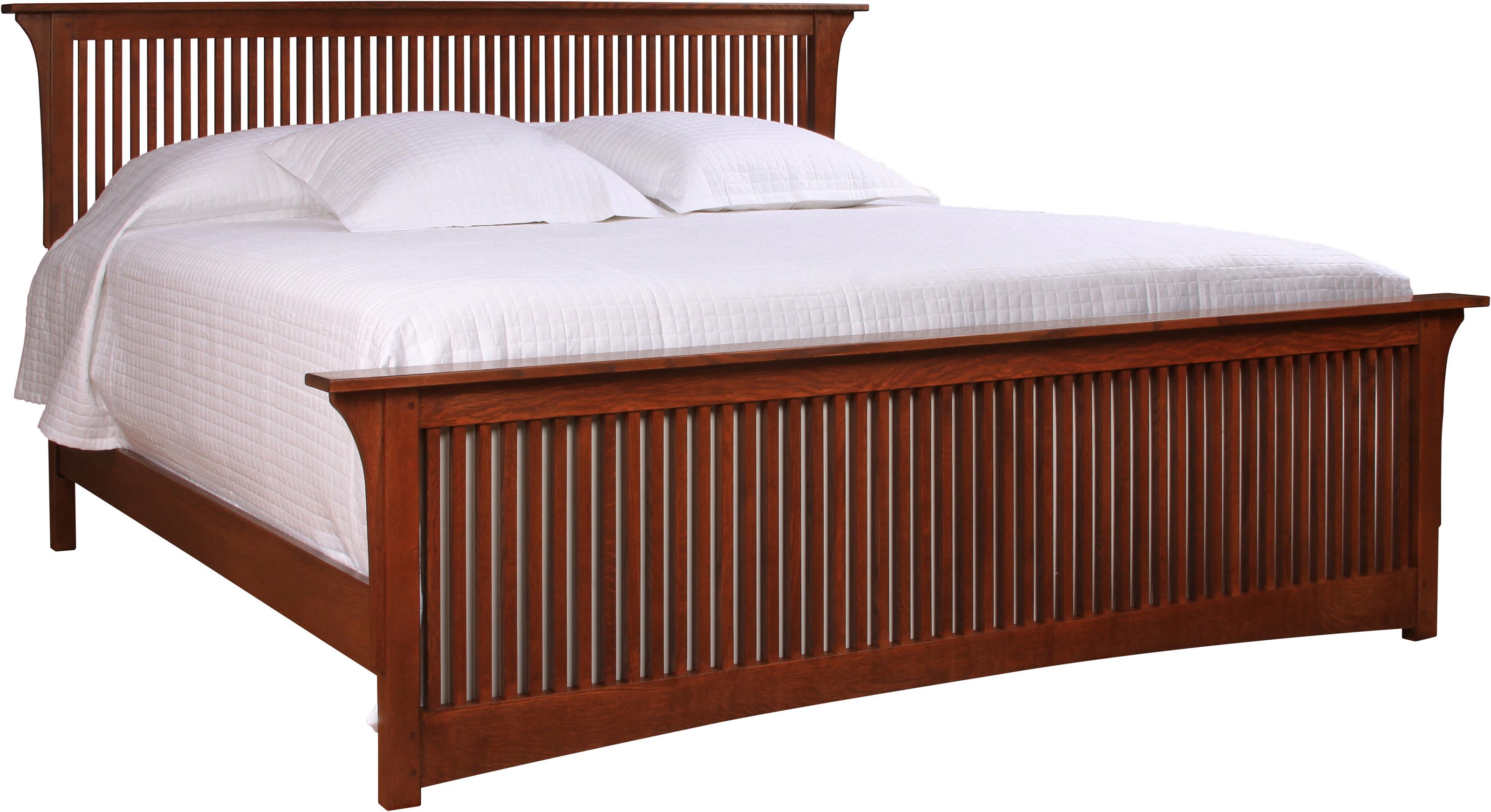 Stickley Oak Mission Classics King Spindle Bed with Low Footboard